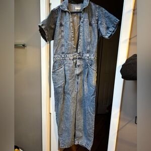 Free people denim jumpsuit size XL
